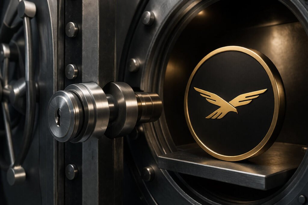 Initial WLFI investors confront diminishing returns as a $1.28 billion supply crisis approaches. WLFI token inside an open vault as large loan is taken against illiquid holdings ahead of a major token dump