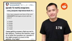 Did the teacher use AI? How many ways can you arrange MISSISSIPPI? Reddit r/homeworkhelp