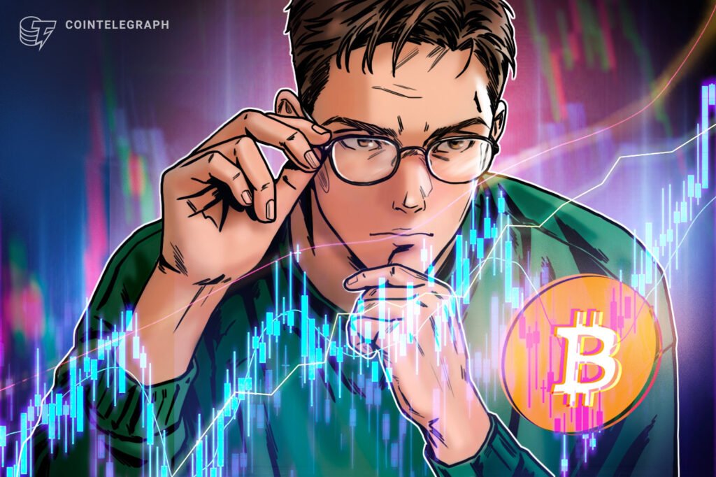 rewrite this title in other words: Bitcoin Clings to $64,000 as Iran Closures Hormuz and US Threatens Retaliation Cointelegraph