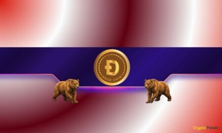 rewrite this title in other words: Dogecoin (DOGE) Slips Below a Key Level: Can Bulls Repair the Damage? Dogecoin (DOGE) Slips Below a Key Level: Can Bulls Repair the Damage?