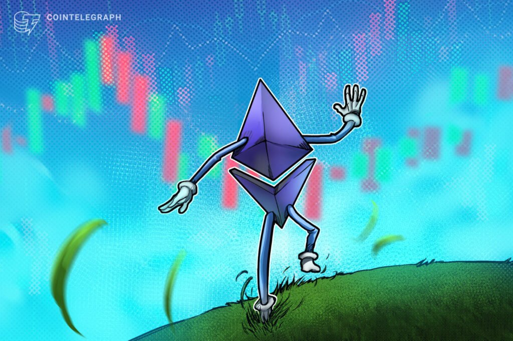 rewrite this title in other words: Ether rises 3% on tokenization and Robinhood Chain momentum but faces $1,800 resistance amid weak onchain metrics. Ether rises 3% on tokenization and Robinhood Chain momentum but faces $1,800 resistance amid weak onchain metrics.