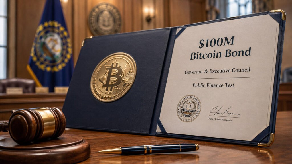 rewrite this title in other words: New Hampshire rejects $100M Bitcoin-backed bond after public finance hearing Liam 'Akiba' Wright