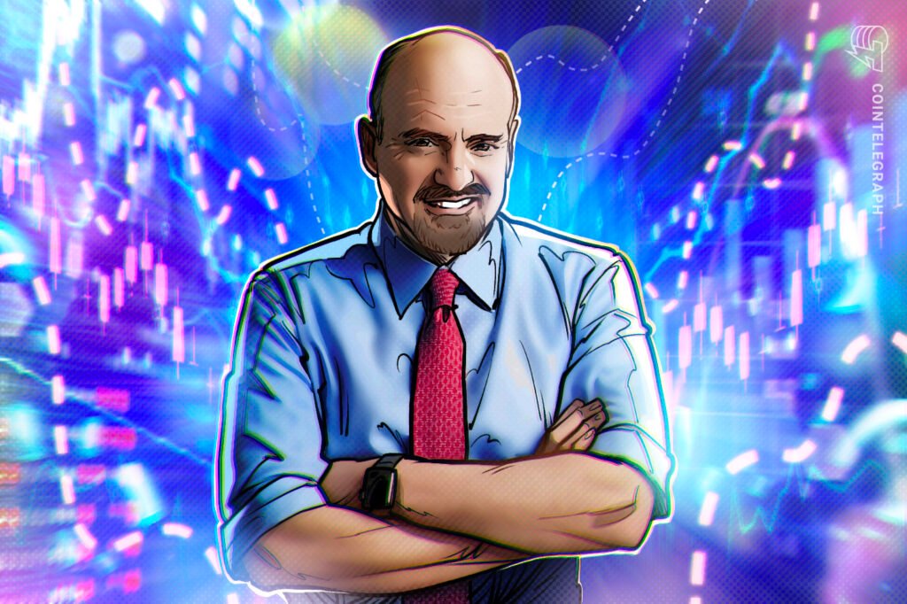 rewrite this title in other words: Jim Cramer Plans to Sell Bitcoin Over Quantum Fears as BTC Rises 1.6% Cointelegraph