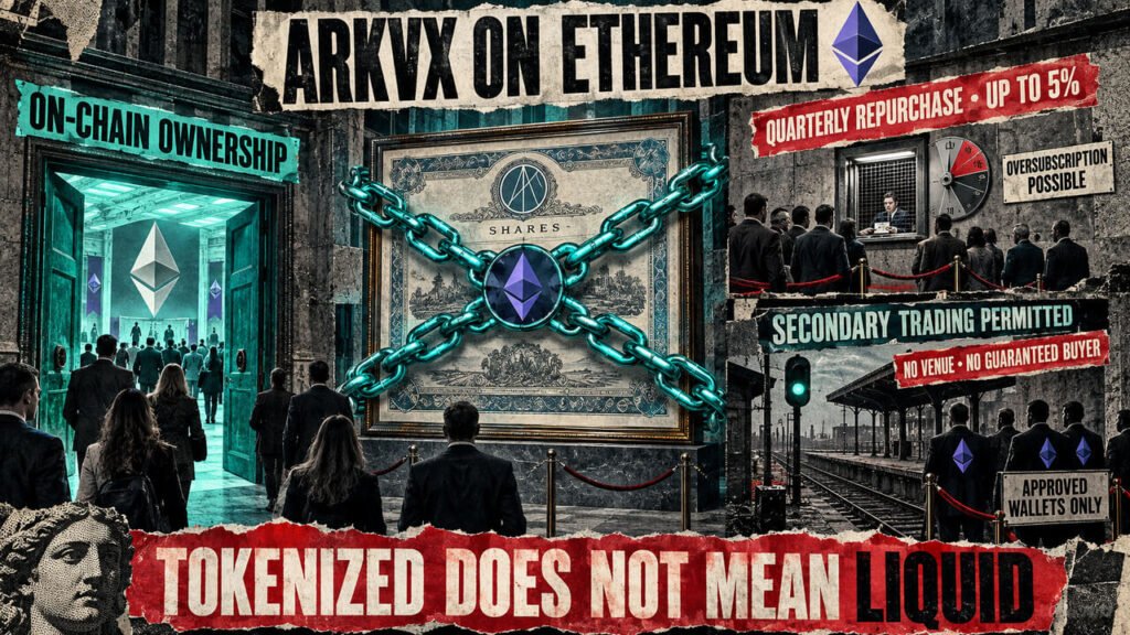 ARK Collaborates with Securitize to Launch a Venture Fund on Ethereum, Yet Keeps Exit Options Closed ARK partners with Securitize to put a venture fund on Ethereum, but leaves exit doors locked