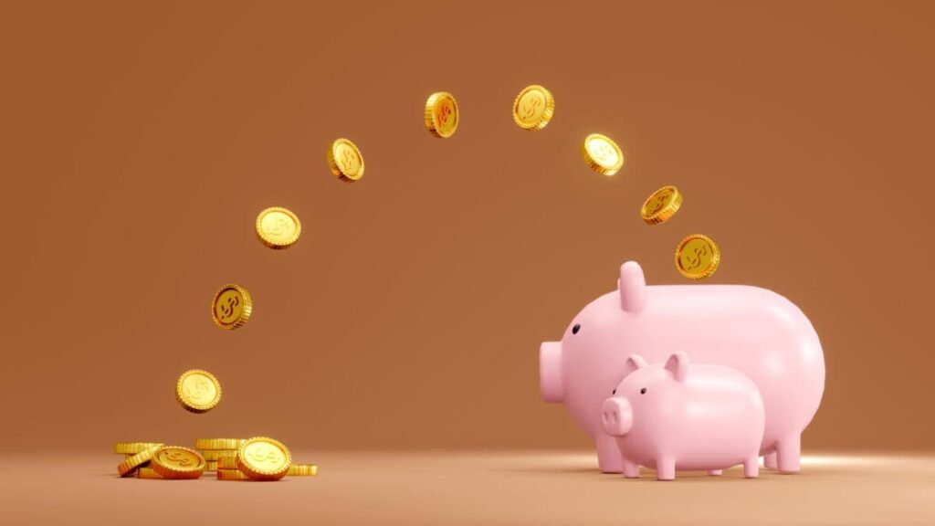 Considering Bank Stocks? Essential Insights for September coins jump into piggy bank