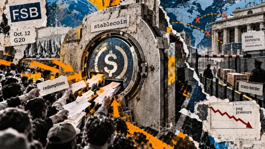 International regulator cautions that the $300 billion stablecoin market may experience bank runs, even if fully backed by reserves.